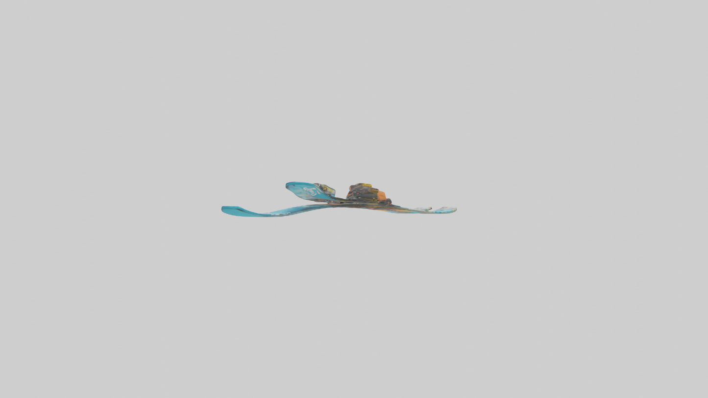 Cartoon Skis model 3D model