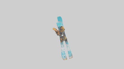 Cartoon Skis model 3D model