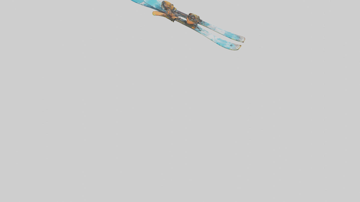 Cartoon Skis model 3D model