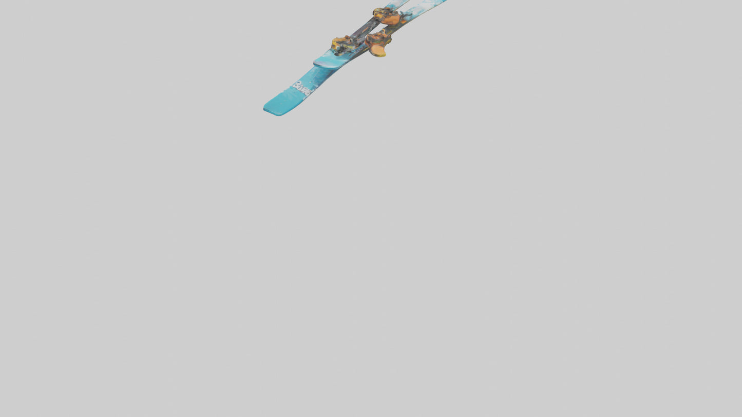 Cartoon Skis model 3D model