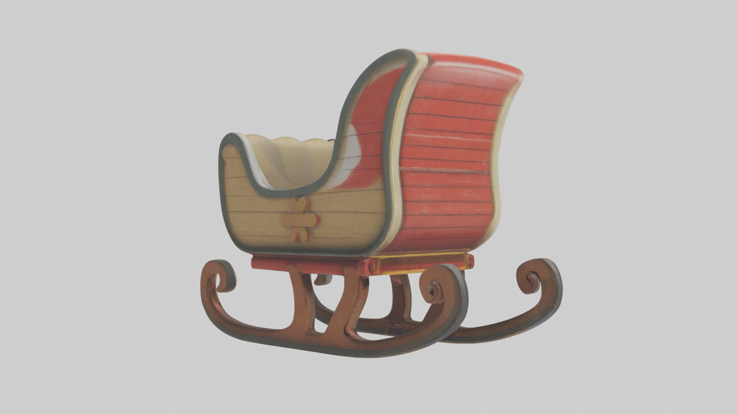 Cartoon Sled model 3D model