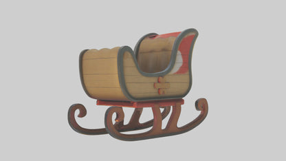Cartoon Sled model 3D model