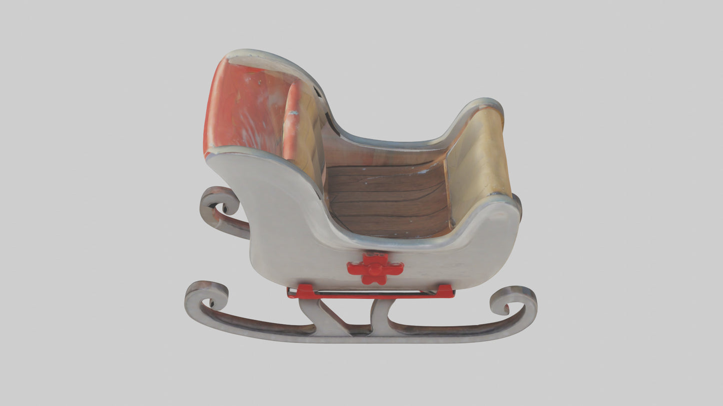 Cartoon Sled model 3D model