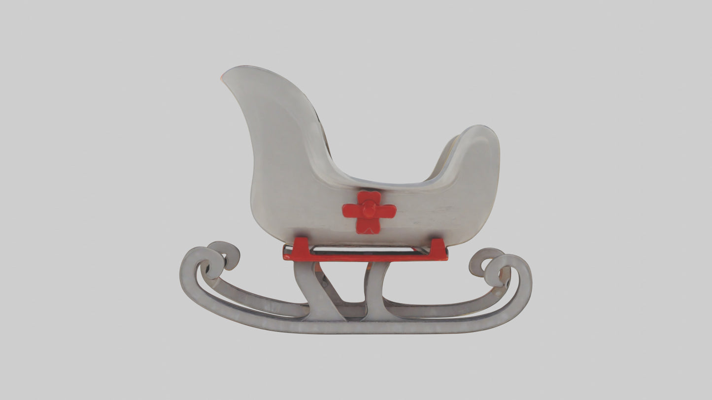 Cartoon Sled model 3D model