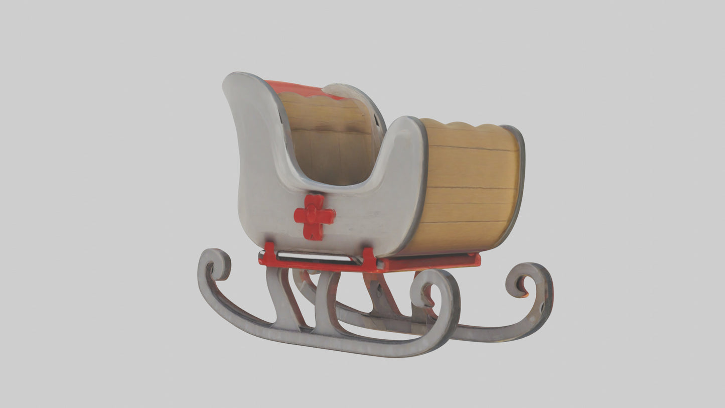 Cartoon Sled model 3D model