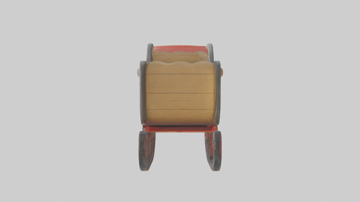 Cartoon Sled model 3D model