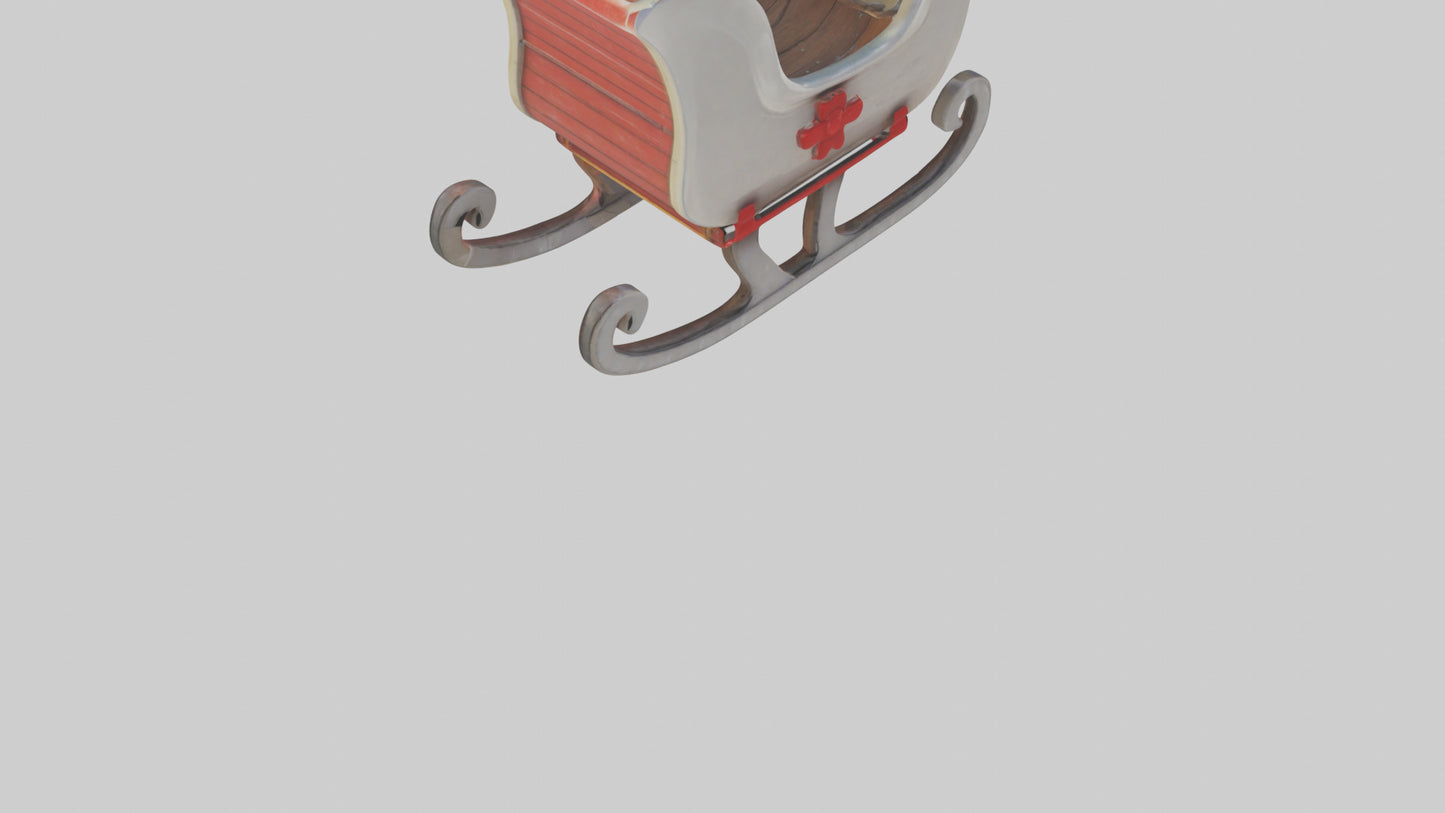Cartoon Sled model 3D model