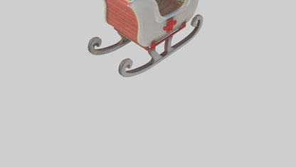 Cartoon Sled model 3D model