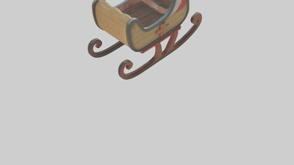 Cartoon Sled model 3D model