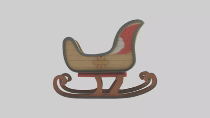 Cartoon Sled model 3D model