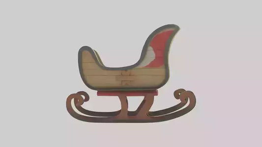 Cartoon Sled model 3D model