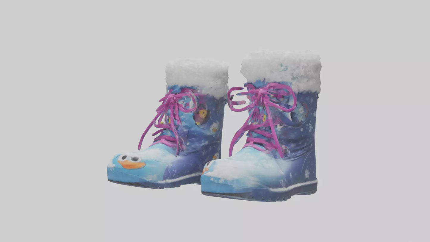 Cartoon Snow Boots model 3D model