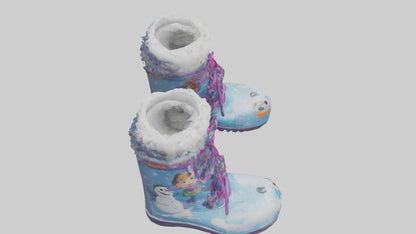 Cartoon Snow Boots model 3D model
