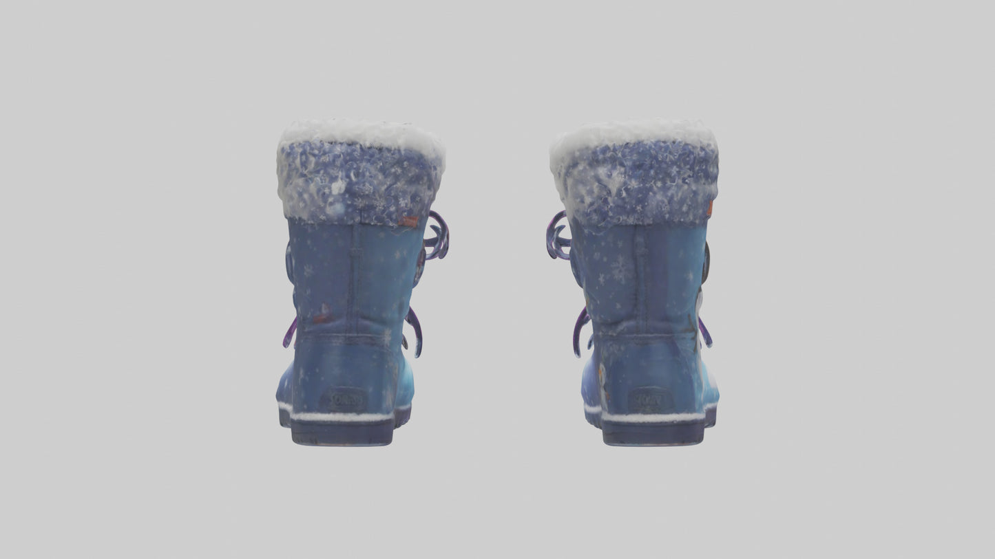 Cartoon Snow Boots model 3D model