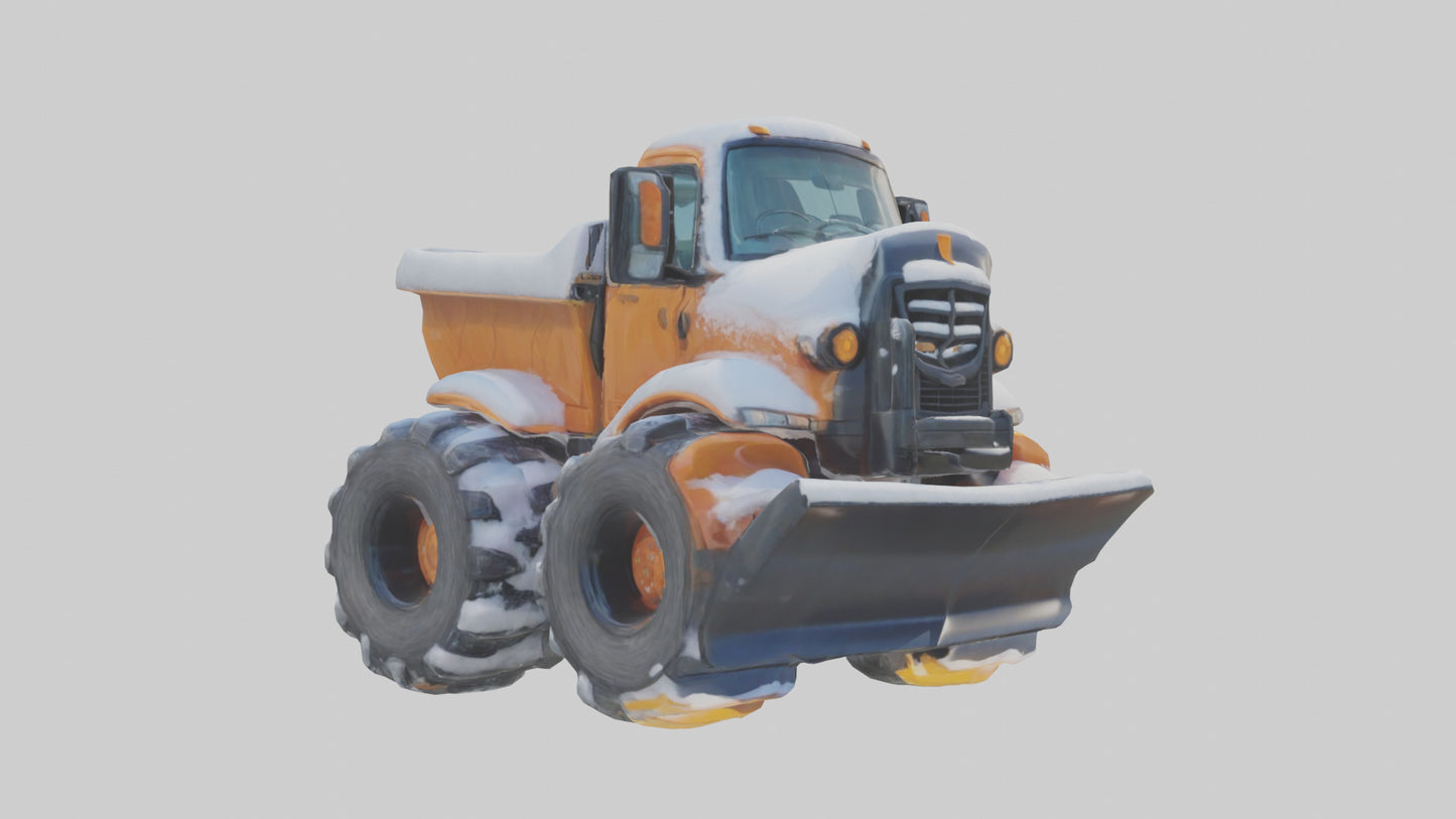 Cartoon Snow Plow model 3D model