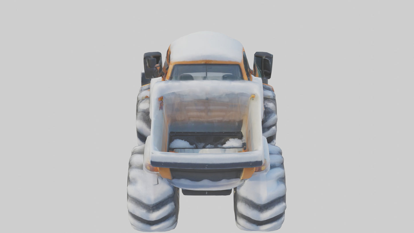 Cartoon Snow Plow model 3D model