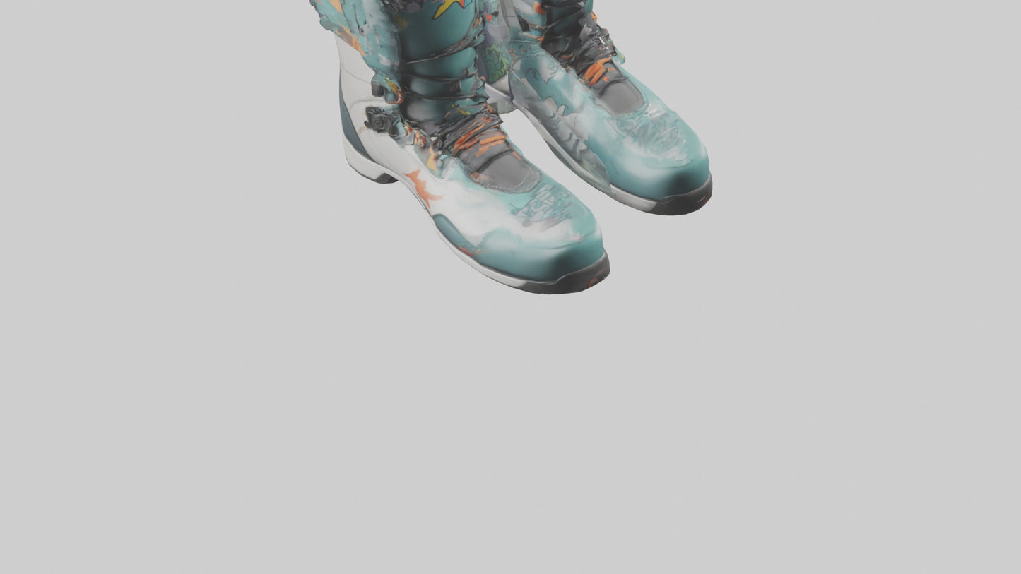 Cartoon Snowboard Boots model 3D model
