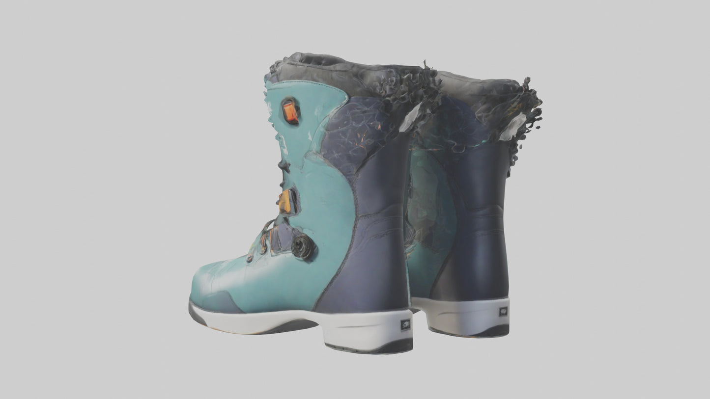 Cartoon Snowboard Boots model 3D model
