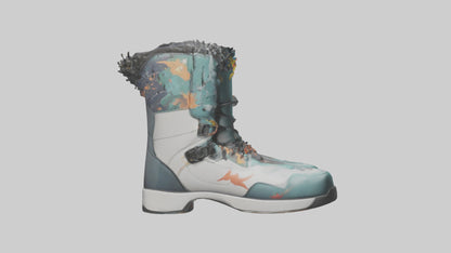 Cartoon Snowboard Boots model 3D model