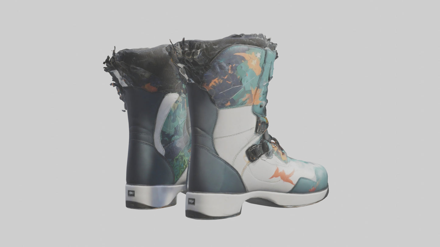 Cartoon Snowboard Boots model 3D model