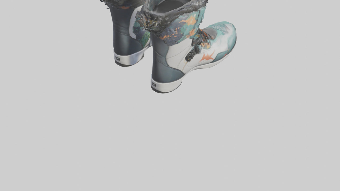 Cartoon Snowboard Boots model 3D model