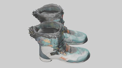 Cartoon Snowboard Boots model 3D model