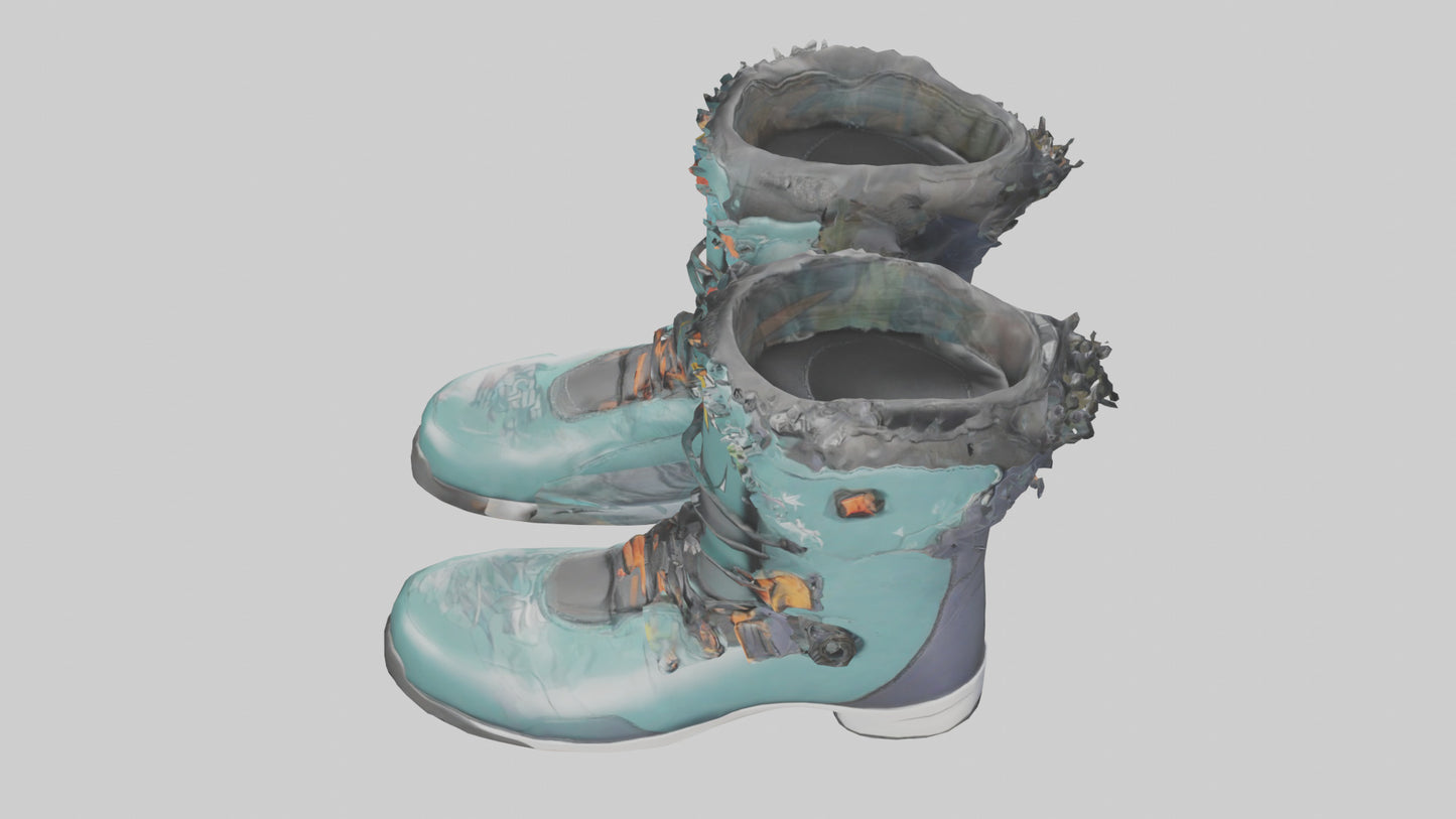 Cartoon Snowboard Boots model 3D model