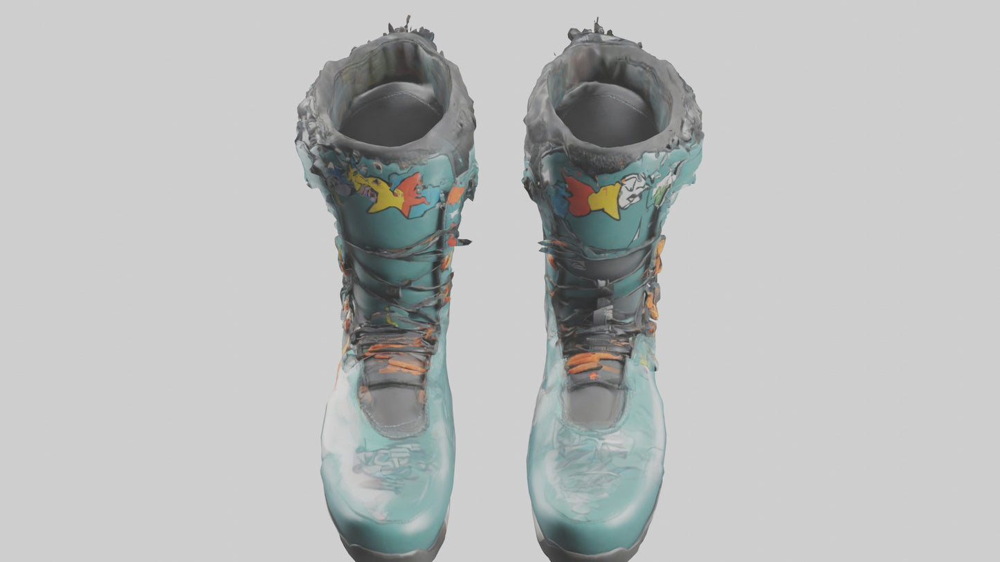 Cartoon Snowboard Boots model 3D model