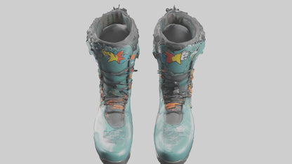 Cartoon Snowboard Boots model 3D model