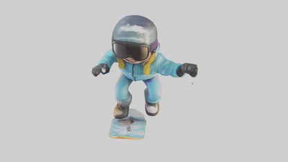 Cartoon Snowboarder model 3D model