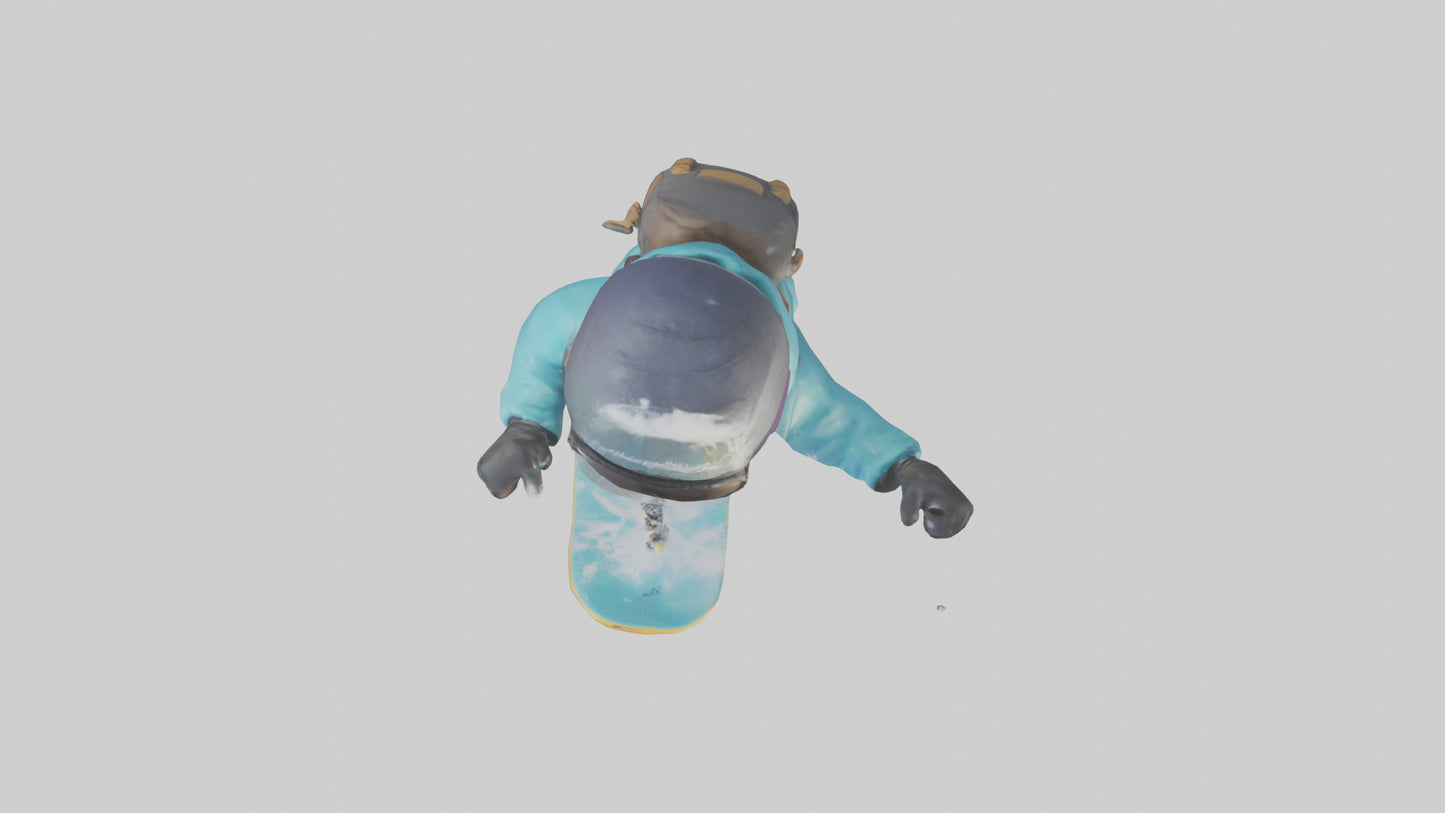 Cartoon Snowboarder model 3D model