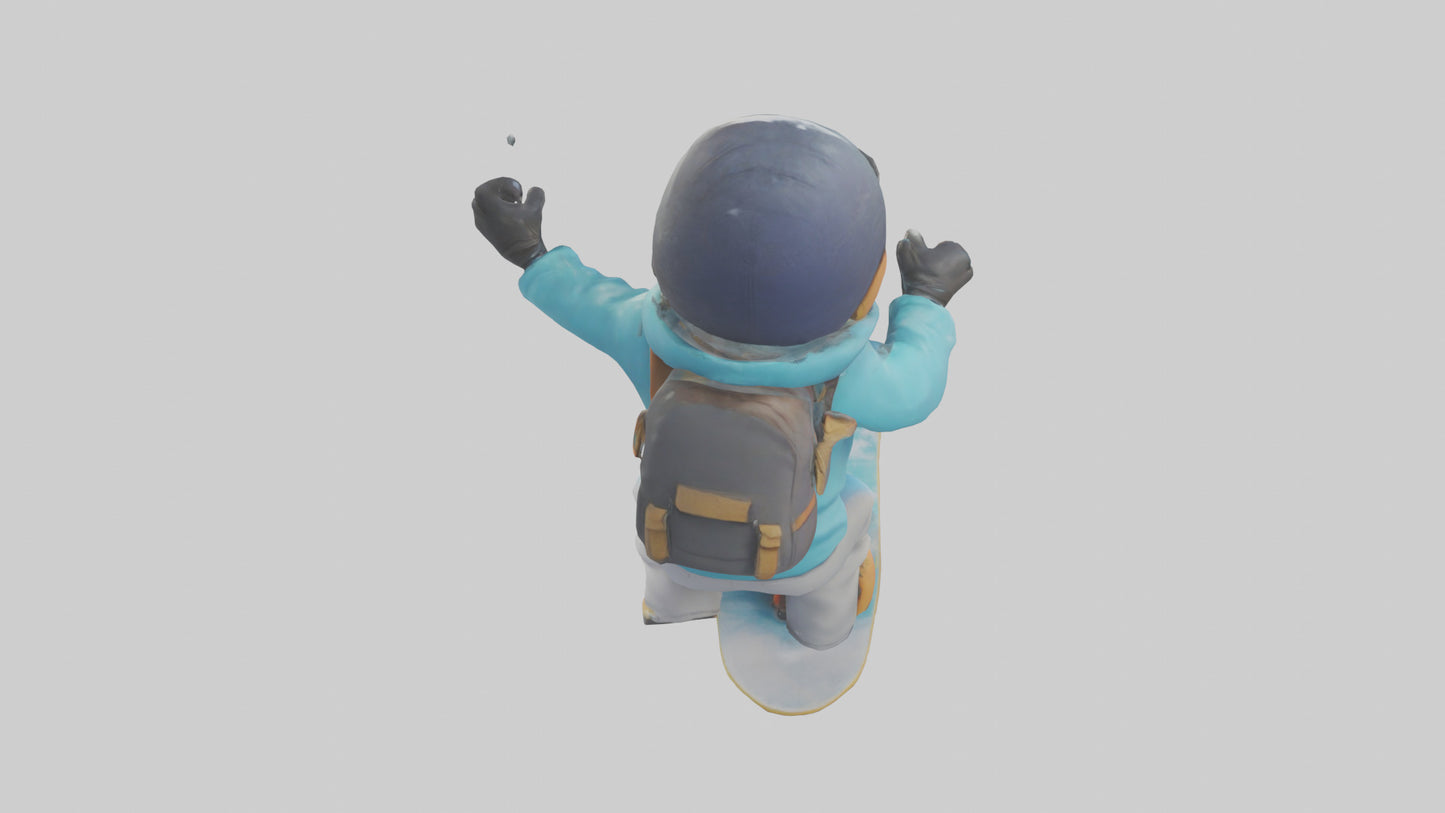 Cartoon Snowboarder model 3D model