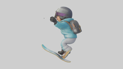 Cartoon Snowboarder model 3D model