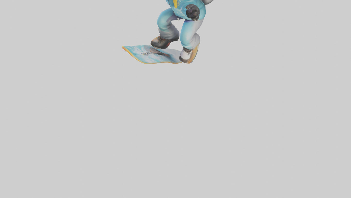 Cartoon Snowboarder model 3D model