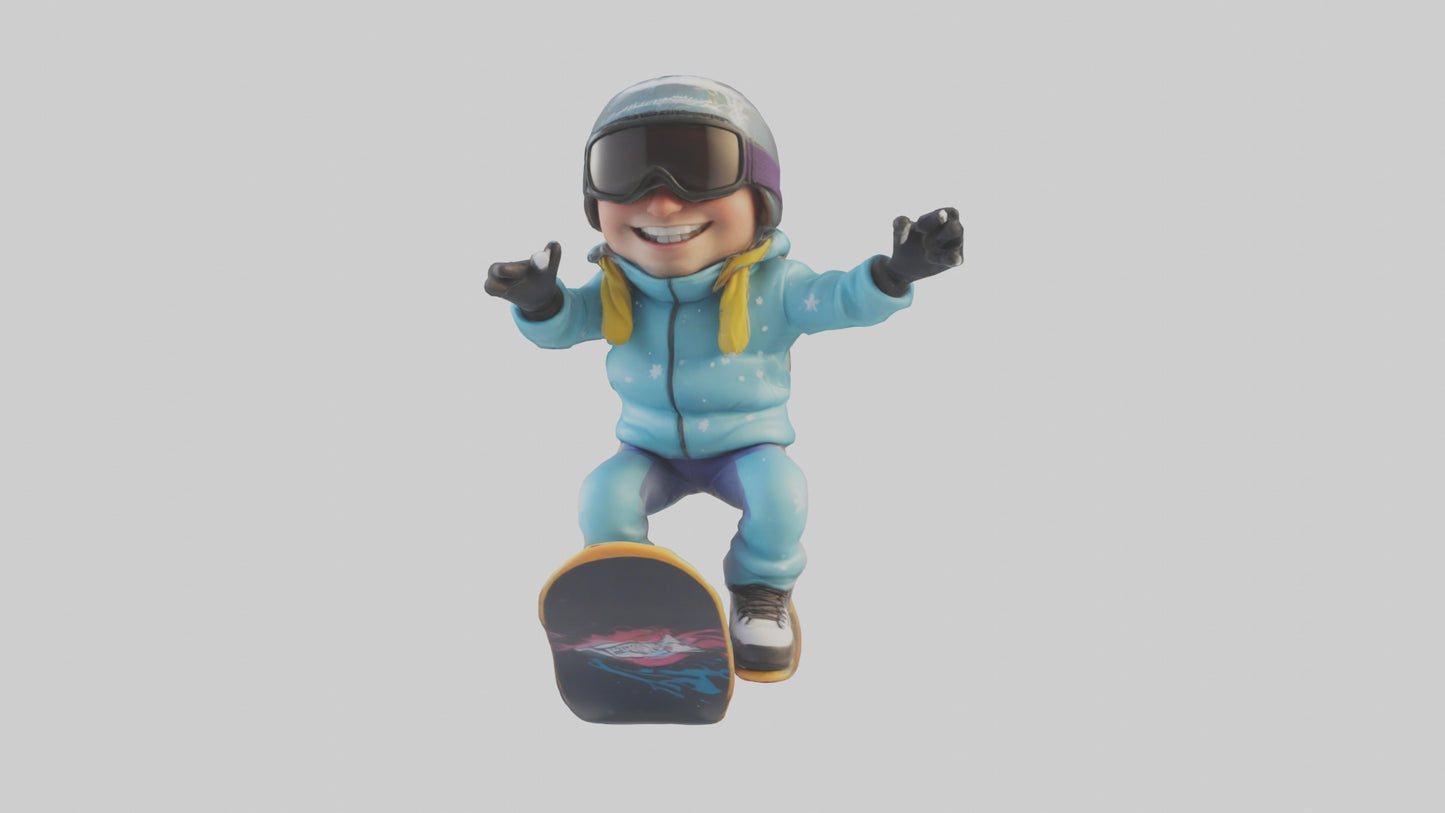 Cartoon Snowboarder model 3D model