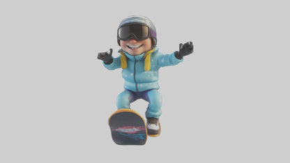 Cartoon Snowboarder model 3D model