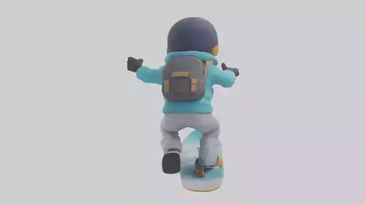 Cartoon Snowboarder model 3D model