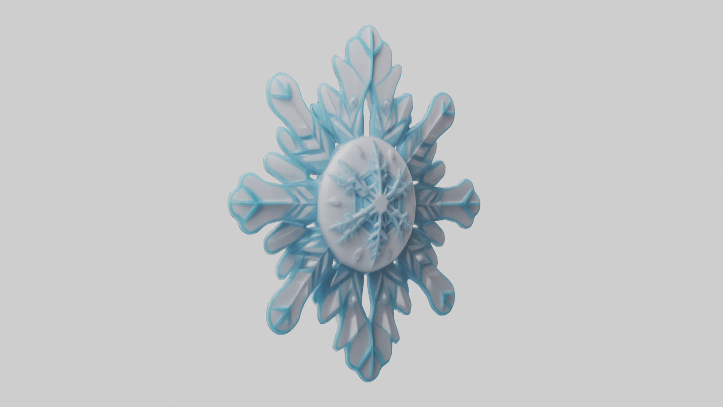 Cartoon Snowflake model 3D model