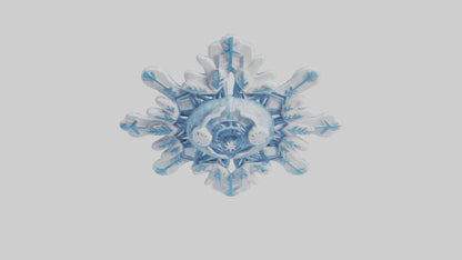 Cartoon Snowflake model 3D model