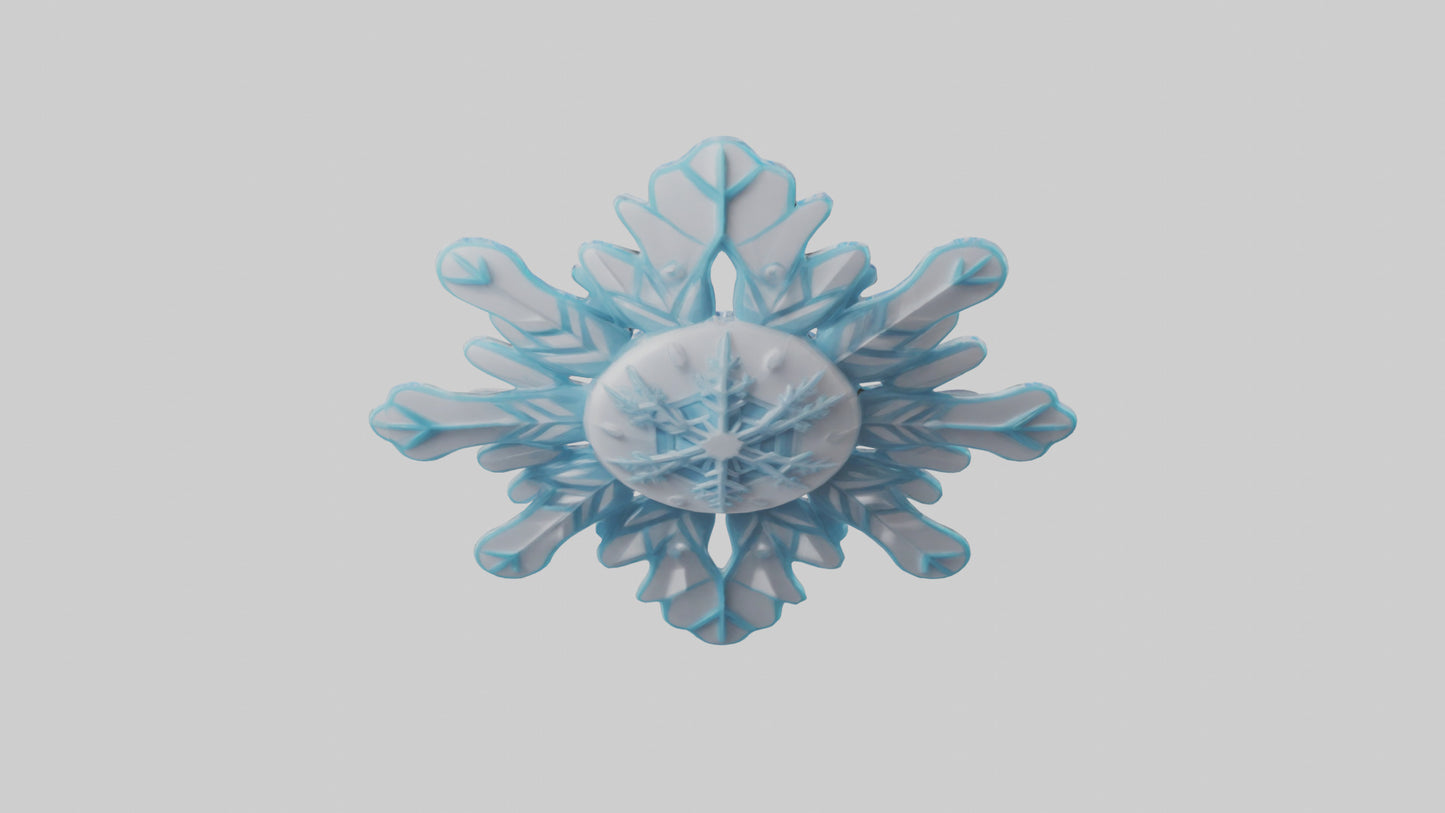 Cartoon Snowflake model 3D model