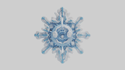 Cartoon Snowflake model 3D model