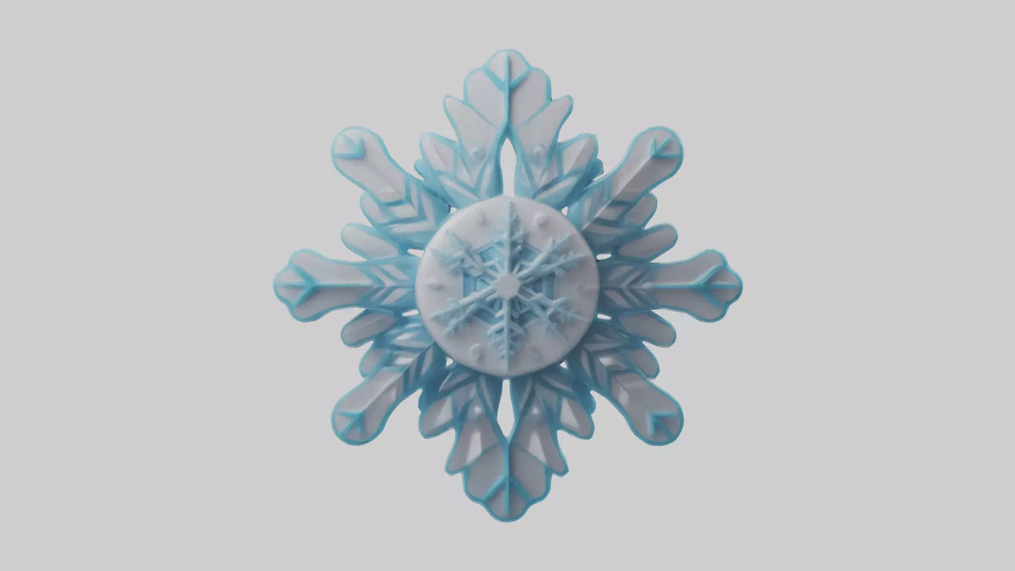 Cartoon Snowflake model 3D model