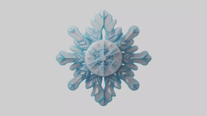Cartoon Snowflake model 3D model