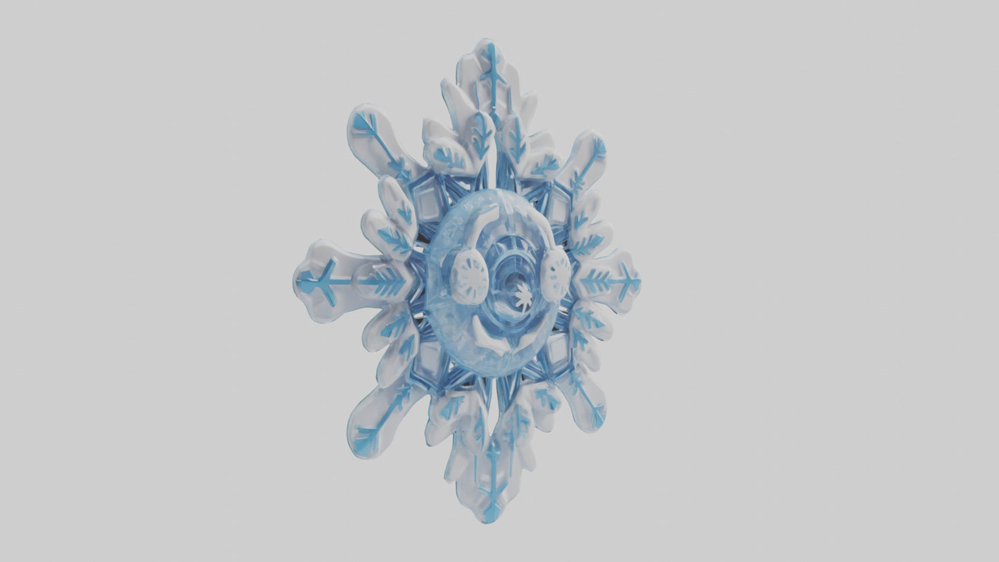 Cartoon Snowflake model 3D model