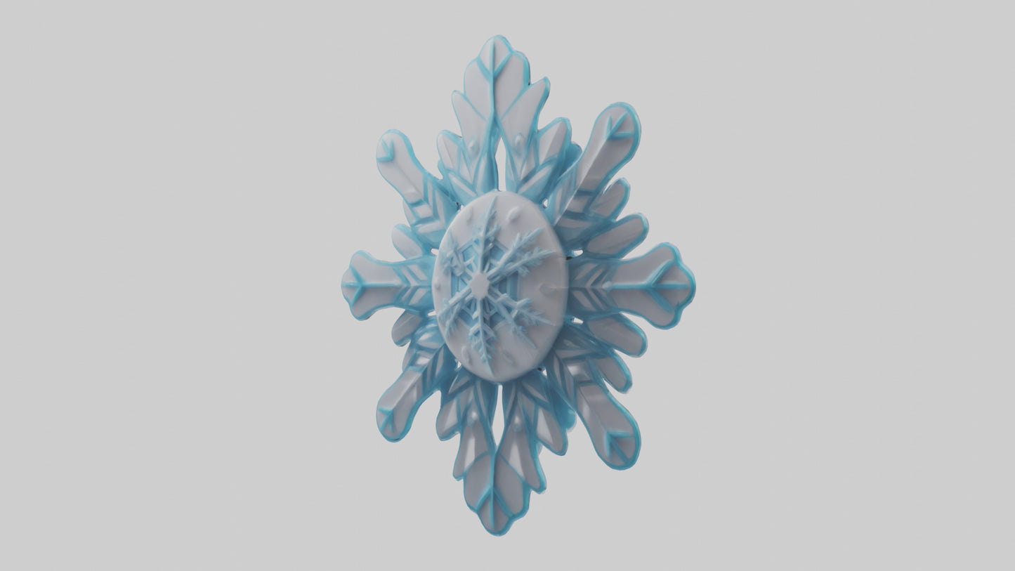 Cartoon Snowflake model 3D model