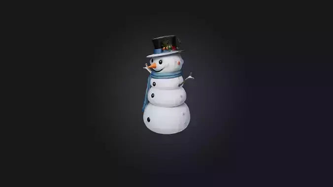 Cartoon Snowman 3D model