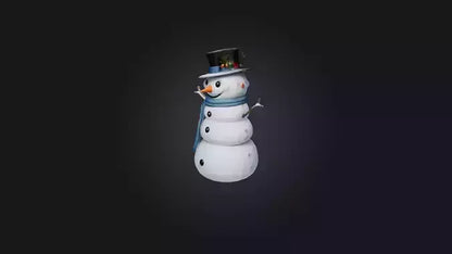 Cartoon Snowman 3D model