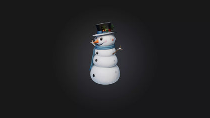 Cartoon Snowman 3D model