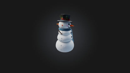 Cartoon Snowman 3D model