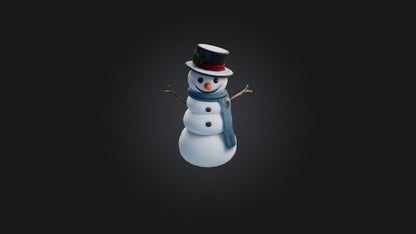 Cartoon Snowman 3D model